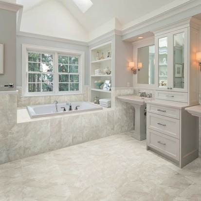 American Olean Mirasol 12 in. x 24 in. Glazed Porcelain Floor Tile - Crema Laila Matte