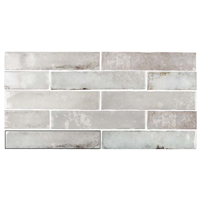 Tesoro - Old Savannah Collection 2" x 10" Ceramic Tile - Grey