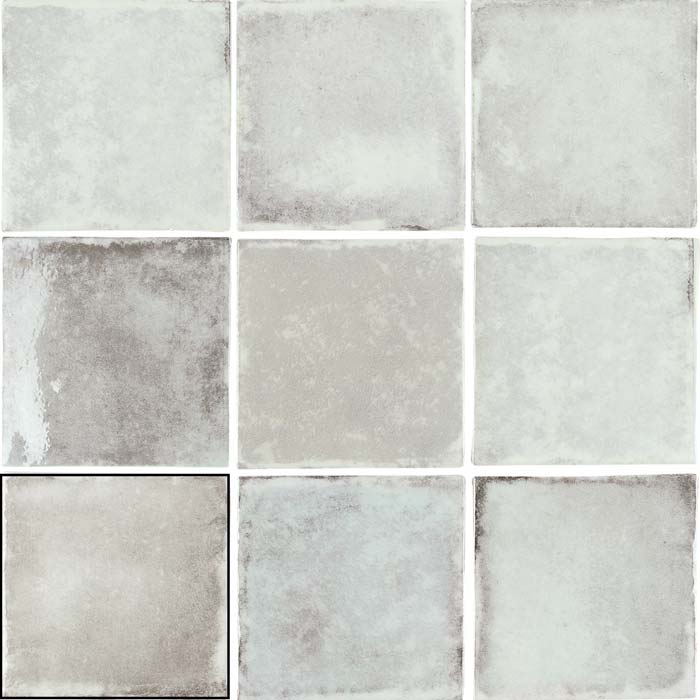 Tesoro - Old Savannah Collection 4&quot; x 4&quot; Ceramic Tile - Grey