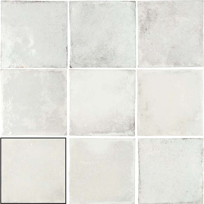 Tesoro - Old Savannah Collection 4&quot; x 4&quot; Ceramic Tile - White