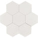 Tesoro - Albatross Hex 7 in. x 8 in. Ceramic Wall Tile - Cream Deco Glossy