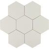 See Tesoro - Albatross Hex 7 in. x 8 in. Ceramic Wall Tile - Cream Glossy