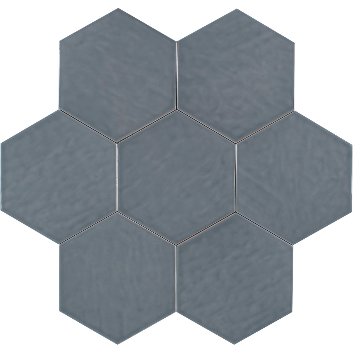 Tesoro - Albatross Hex 7 in. x 8 in. Ceramic Wall Tile - Deep Sea