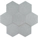 Tesoro - Albatross Hex 7 in. x 8 in. Ceramic Wall Tile - Grey Deco Glossy