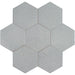 Tesoro - Albatross Hex 7 in. x 8 in. Ceramic Wall Tile - Grey Glossy
