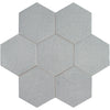 See Tesoro - Albatross Hex 7 in. x 8 in. Ceramic Wall Tile - Grey Matte