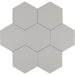 Tesoro - Albatross Hex 7 in. x 8 in. Ceramic Wall Tile - Pumice Glossy
