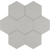 See Tesoro - Albatross Hex 7 in. x 8 in. Ceramic Wall Tile - Pumice Glossy