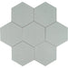 Tesoro - Albatross Hex 7 in. x 8 in. Ceramic Wall Tile - Sea Glossy