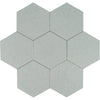 See Tesoro - Albatross Hex 7 in. x 8 in. Ceramic Wall Tile - Sea Matte