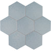 See Tesoro - Albatross Hex 7 in. x 8 in. Ceramic Wall Tile - Sky Glossy