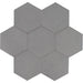 Tesoro - Albatross Hex 7 in. x 8 in. Ceramic Wall Tile - Smoke Matte