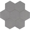 See Tesoro - Albatross Hex 7 in. x 8 in. Ceramic Wall Tile - Smoke Glossy