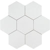 See Tesoro - Albatross Hex 7 in. x 8 in. Ceramic Wall Tile - White Glossy