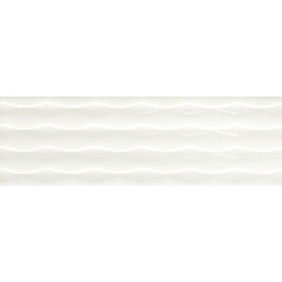 American Olean Visual Impressions Wall Tile - Linear Diamond - White