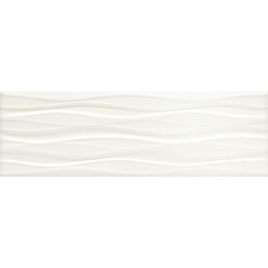 American Olean Visual Impressions Wall Tile - Multi Wave - White
