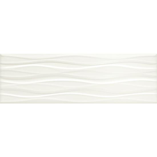 American Olean Visual Impressions Wall Tile - Multi Wave - White