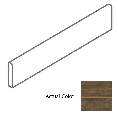 American Olean Creekwood Bullnose Tile - Walnut Brook