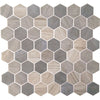 See American Olean - Crosswood 1.5 in. Glass Hexagon Mosaic - Pelican