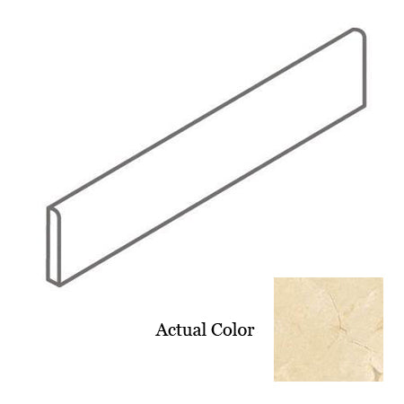 American Olean Mirasol Crema Laila Porcelain Bullnose Tile (3-in x 12-in)