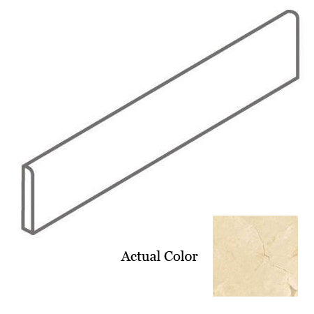 American Olean Mirasol 3 in. x 12 in. Ceramic Floor Bullnose - Crema Laila