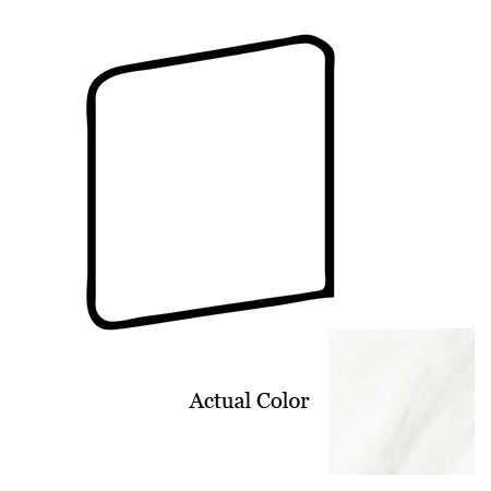 American Olean Mirasol 3 in. x 3 in. Ceramic Wall Bullnose Outcorner - Bianco Carrara