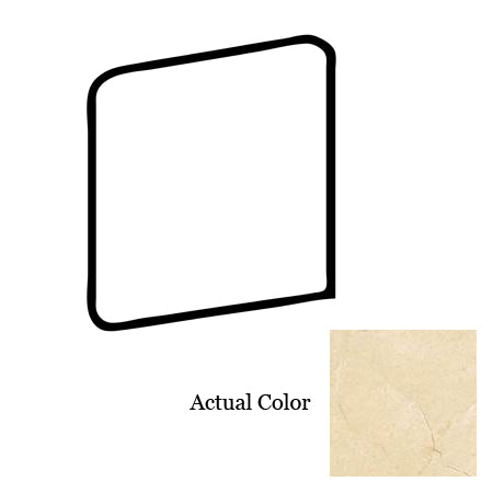 American Olean Mirasol 3 in. x 3 in. Ceramic Wall Bullnose Outcorner - Crema Laila