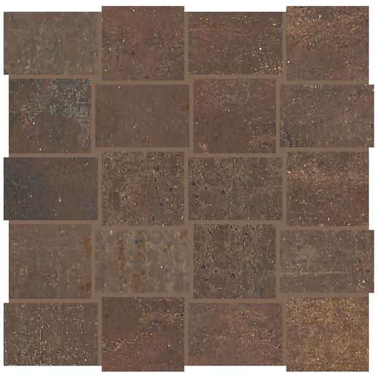 American Olean - Union 2&quot; x 3&quot; Modern Weave Mosaic - Rusted Brown