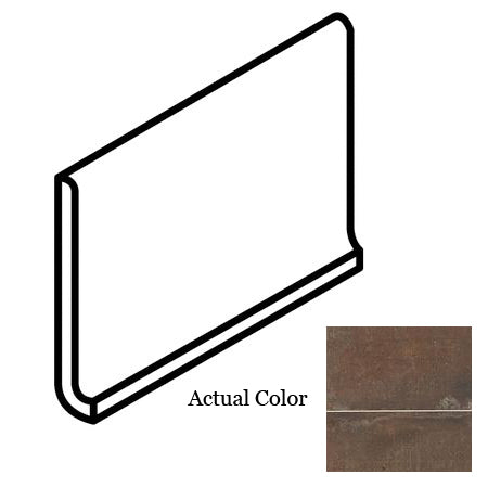 American Olean - Union 6" x 12" Cove Base - Rusted Brown