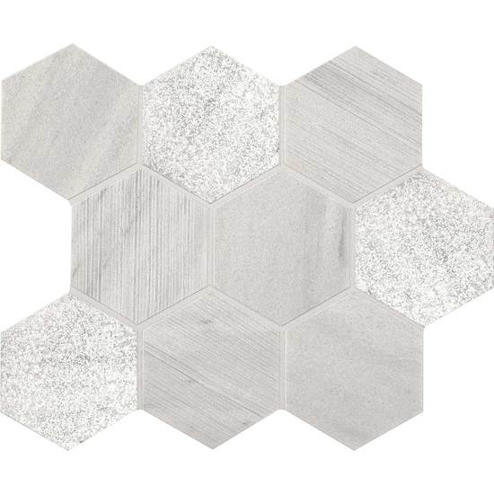 American Olean - Ascend Natural Stone 4&quot; Hexagon Mosaic - Candid Heather