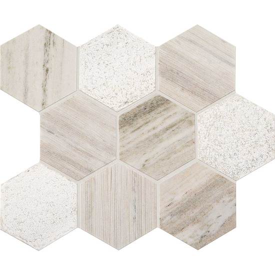 American Olean - Ascend Natural Stone 4&quot; Hexagon Mosaic - Open Horizon