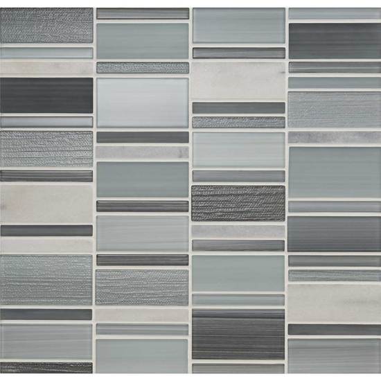 American Olean - Serentina - Block Random Mosaic - Zen