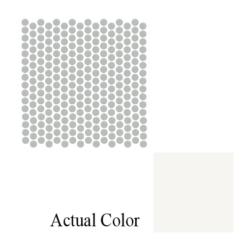 American Olean - Color Story Penny Round Glazed Ceramic Mosaic - Ice White