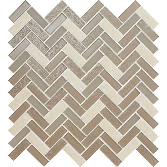 American Olean - Serentina - Herringbone Mosaic - Composure