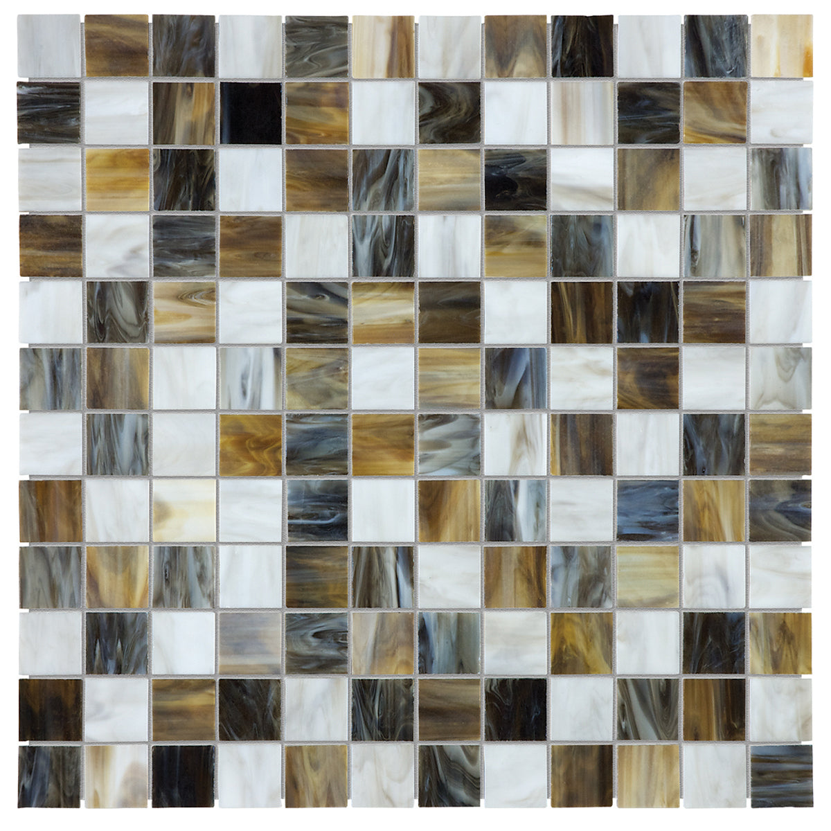 Anatolia - Baroque 1 in. x 1 in. Stained Glass Mosaic - Corallo