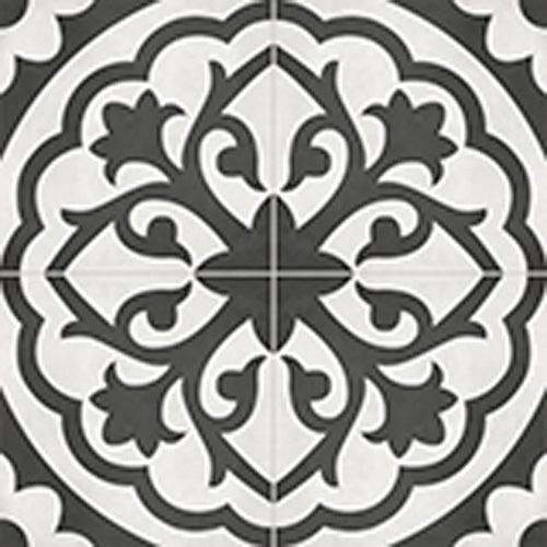 Anatolia - Form HD 8 in. x 8 in. Monochrome Deco - Lotus