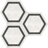 See Anatolia - Form HD 7 in. x 8 in. Hexagon Frame Porcelain Tile - Ivory