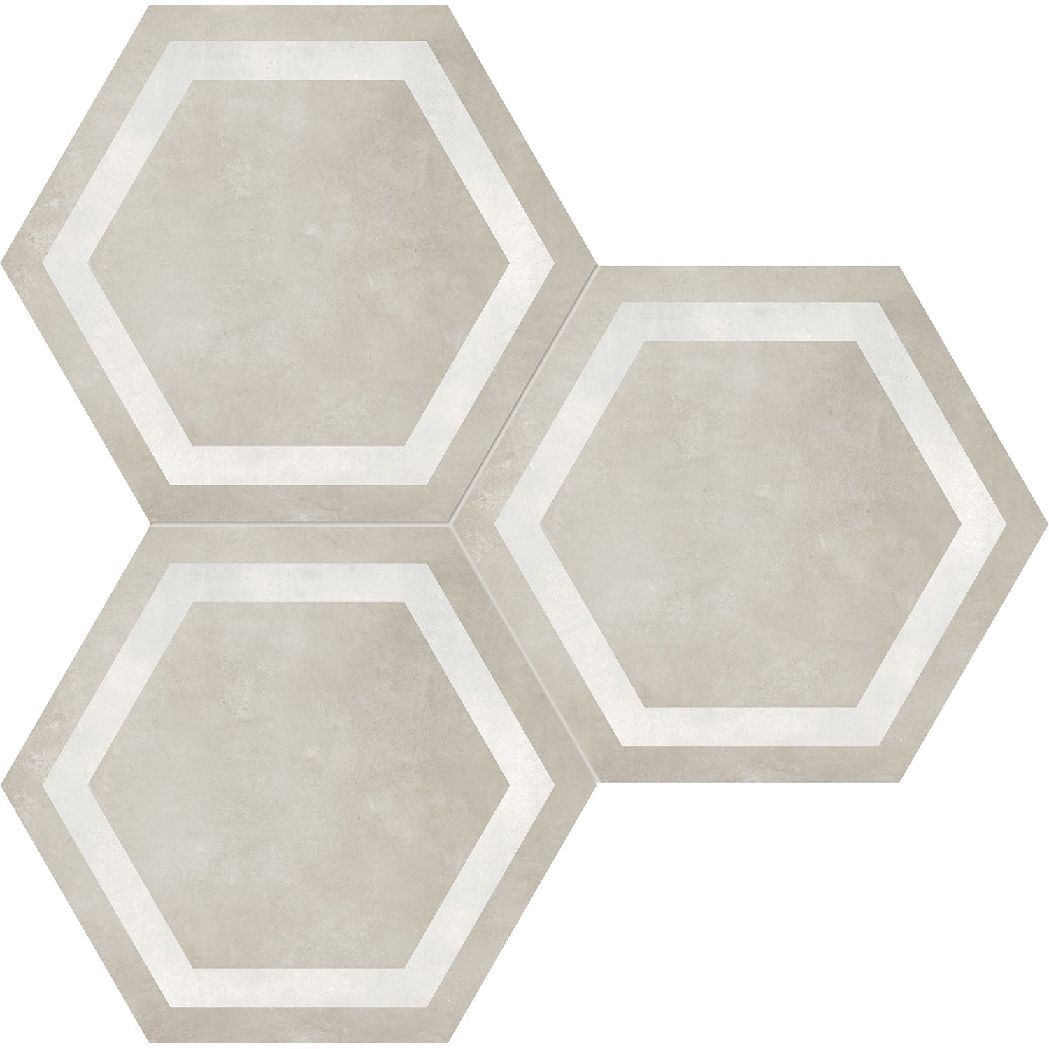 Anatolia - Form HD 7 in. x 8 in. Hexagon Frame Porcelain Tile - Sand