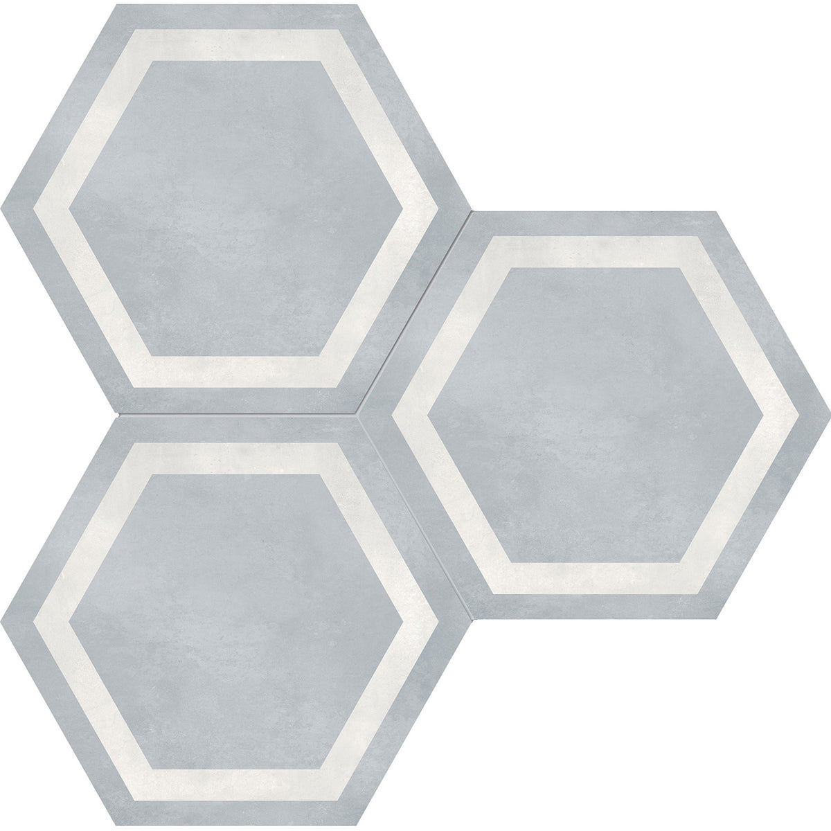 Anatolia - Form HD 7 in. x 8 in. Hexagon Frame Porcelain Tile - Tide