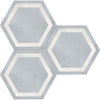 See Anatolia - Form HD 7 in. x 8 in. Hexagon Frame Porcelain Tile - Tide