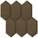 Anatolia - Obsidian - Beveled Hexagon Glass Mosaic - Antique Bronze