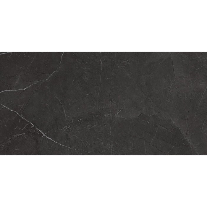 Anatolia - La Marca Glazed Porcelain 12 in. x 24 in. Polished Tile - Nero Venato