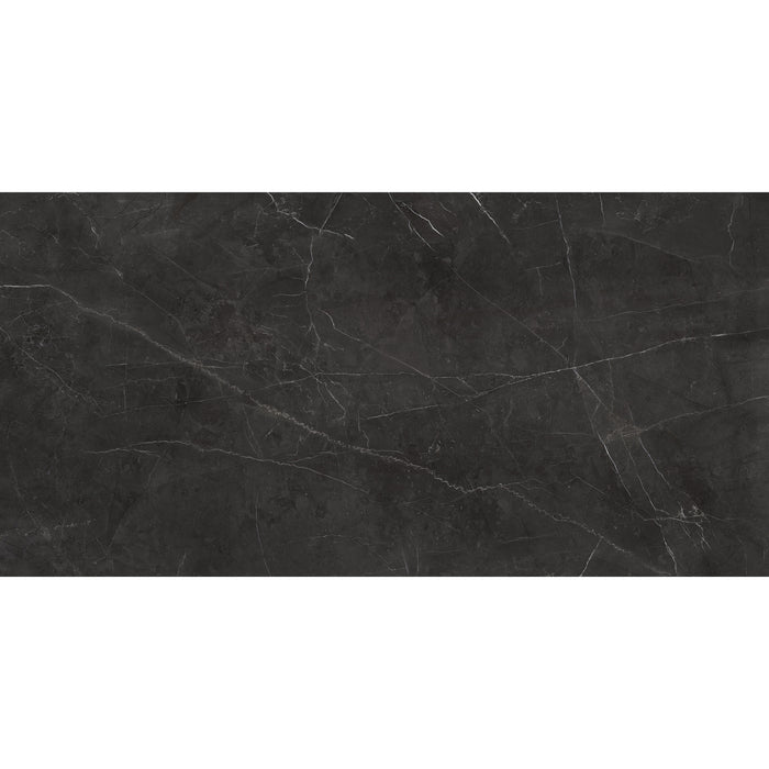 Anatolia - La Marca Glazed Porcelain 24 in. x 48 in. Polished Tile - Nero Venato