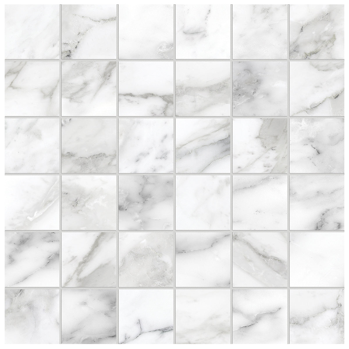 Anatolia - La Marca Honed Glazed Porcelain 2 in. x 2 in. Mosaic - Arabescato