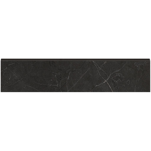 Anatolia - La Marca Glazed Porcelain 3 in. x 12 in. Honed Bullnose - Nero Venato