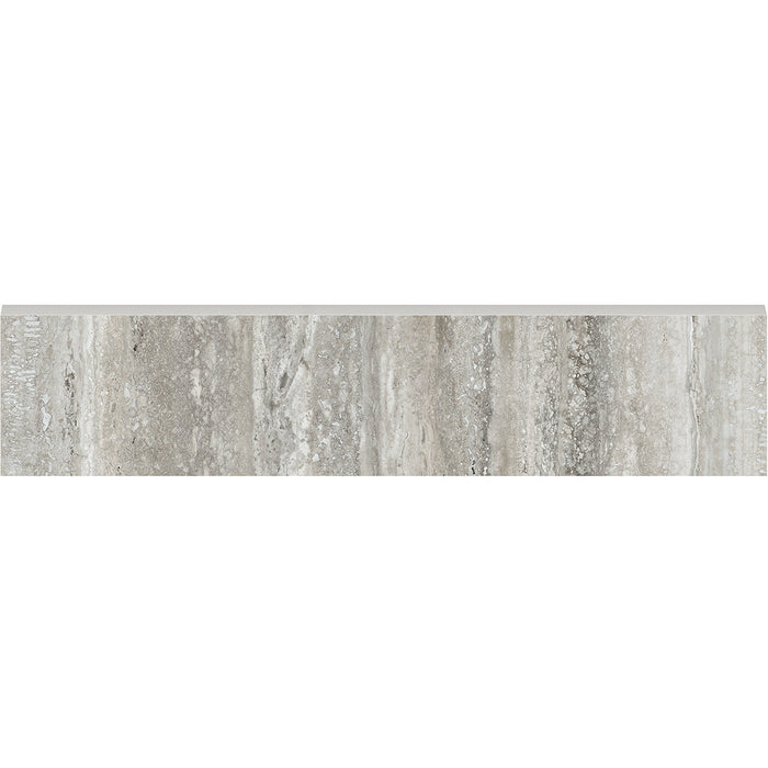 Anatolia - La Marca Glazed Porcelain 3 in. x 12 in. Honed Bullnose - Travertino Instrata