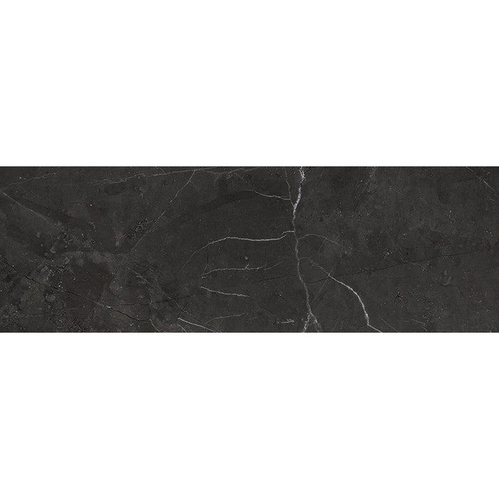 Anatolia - La Marca Glazed Porcelain 4 in. x 12 in. Honed Tile - Nero Venato
