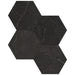 Anatolia - La Marca Glazed Porcelain 6 in. Hexagon Mosaic - Nero Venato Honed