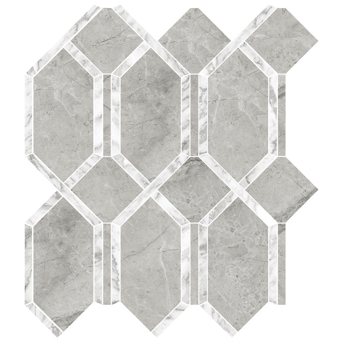 Anatolia - La Marca Glazed Porcelain Modella Mosaic - Paradiso Argento Polished