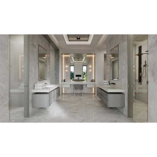Anatolia - La Marca Glazed Porcelain 32 in. x 32 in. Honed Tile - Onyx Nuvolato Installed